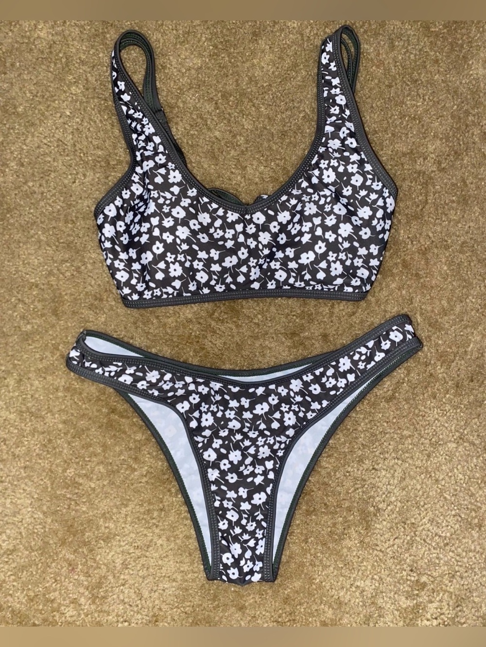 Women’s Shein green/white Bikini Swimset